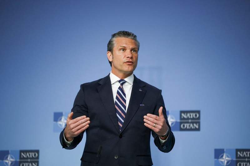 Image from: Pete Hegseth takes veiled swipe at Britain over defence spending as he issues rallying call to Nato
