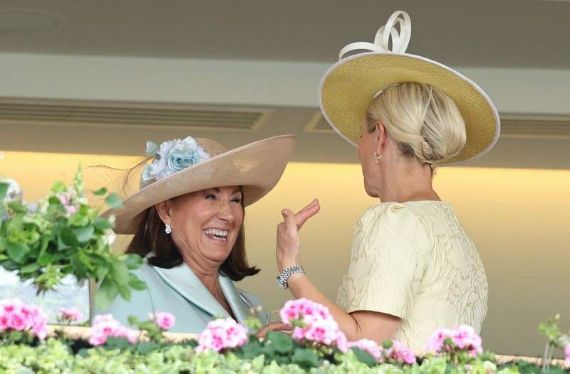 Image from: Carole Middleton steps out with King and Queen for Royal Ascot despite Catherine's absence
