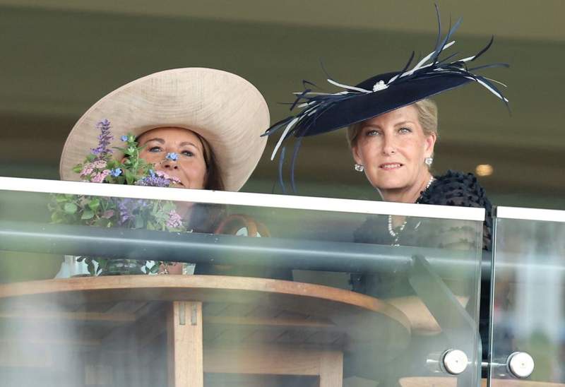 Image from: Carole Middleton steps out with King and Queen for Royal Ascot despite Catherine's absence
