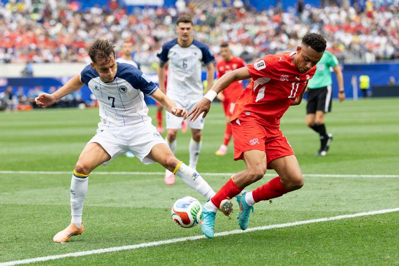 Image from: Substitutes make the difference as Swiss sink Bosnia 4-1 at World Cup