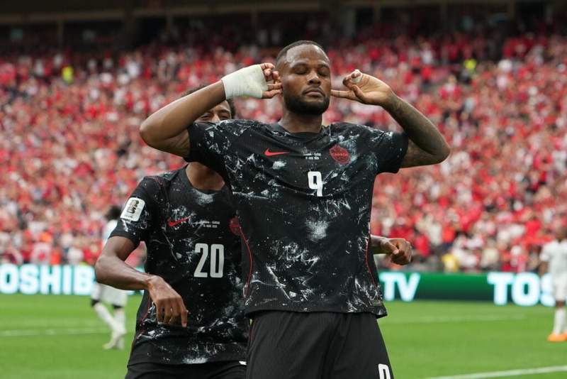 Image from: How you can buy Canada vs Qatar match-worn jerseys including Jonathan David and Cyle Larin