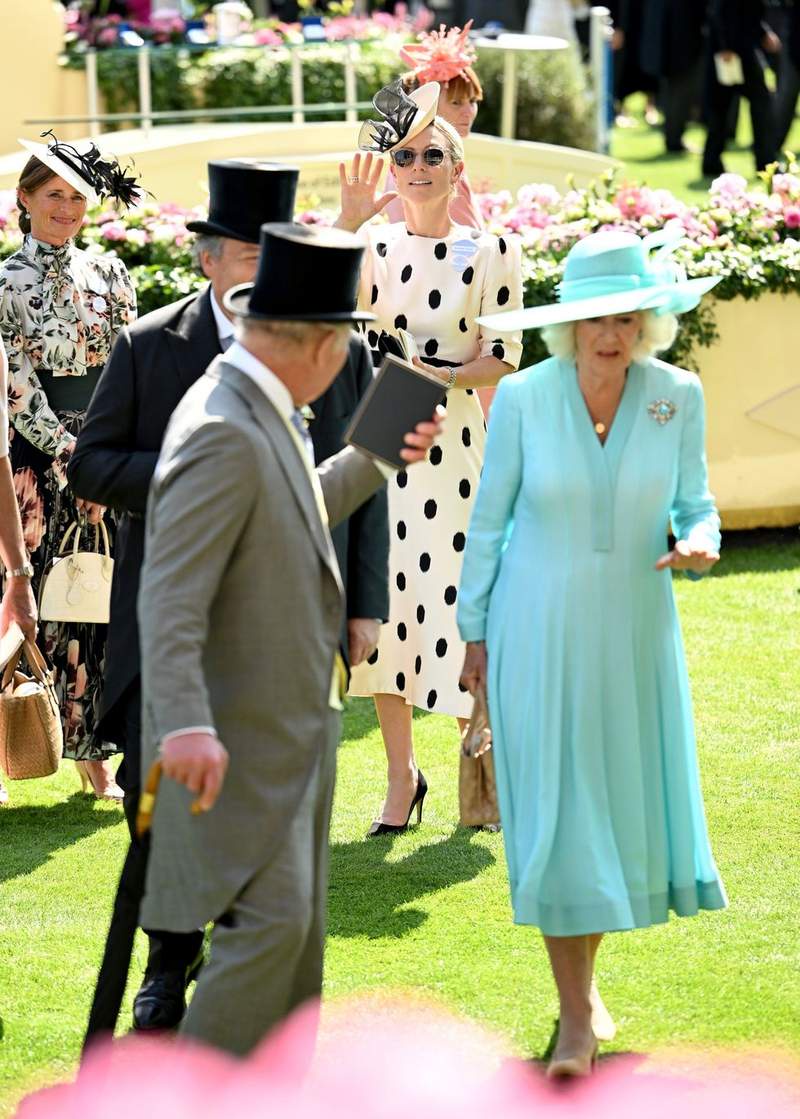 Image from: Zara Tindall's adorable gesture to King Charles at Royal Ascot