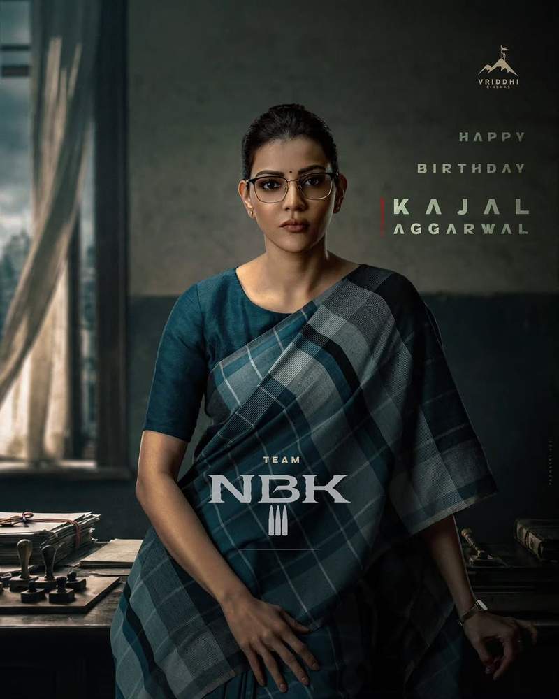 Image from: NBK111 makers celebrate Kajal Aggarwal's birthday on sets, character first look poster of star out