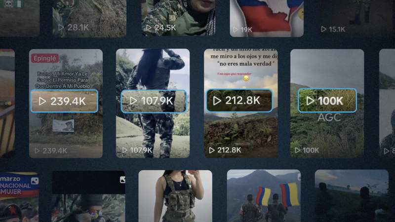 Image from: How armed groups in Colombia are using TikTok to recruit young people