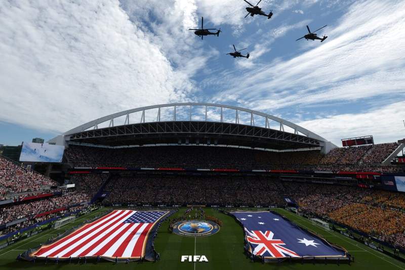 Image from: UK journalist at USMNT vs Australia credits ‘relentless’ USA supporters for ‘favourite atmosphere’