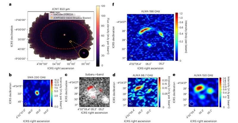 Image from: Scientists Trace Ghost Neutrino Particle Across 11 Billion Light-Years Back to Hidden Star-Forming Galaxy