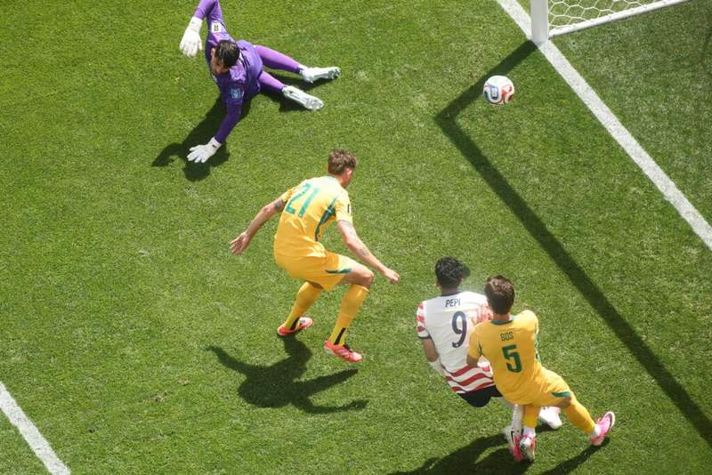 Image from: USMNT breaks all-time World Cup record 11 minutes into USA vs Australia