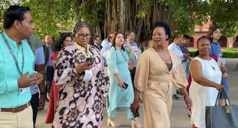 Image from: BRICS delegates witness slice of history during visit to Taj Mahal