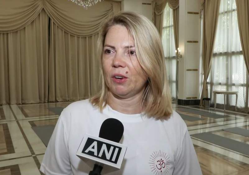 Image from: 'Grateful to PM Modi for taking Yoga international': Russian Embassy hosts Yoga session