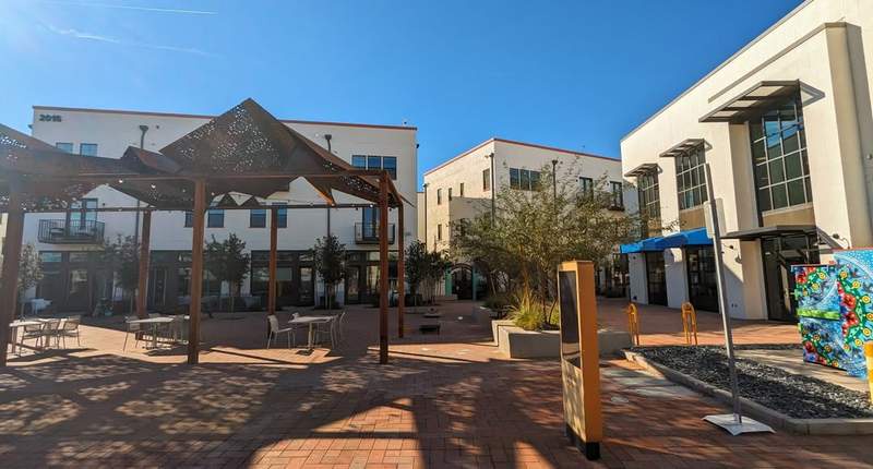 Image from: In the US, this car-free neighbourhood feels more like Greece than Arizona (and it’s built for people, not parking!)