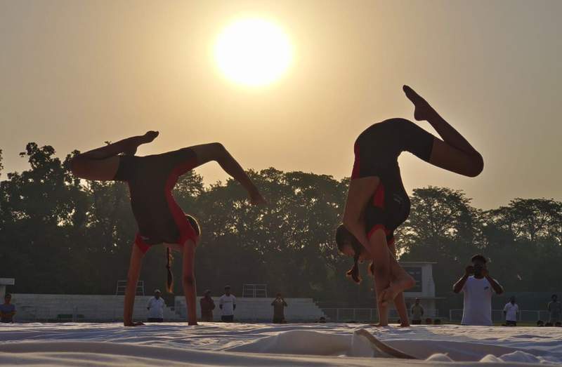 Image from: In photos: Yoga day observed in Punjab, Haryana, Chandigarh