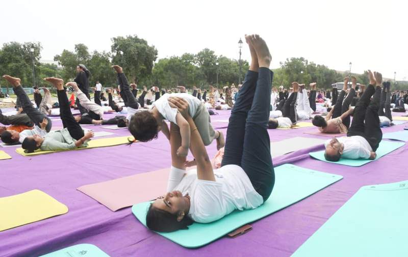 Image from: In photos: Yoga day observed in Punjab, Haryana, Chandigarh