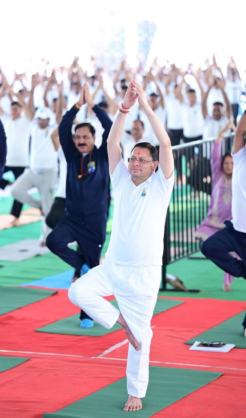 Image from: Uttarakhand has always been land of yoga and spiritual practice, government working to establish Yoga Grams: Chief Minister Dhami