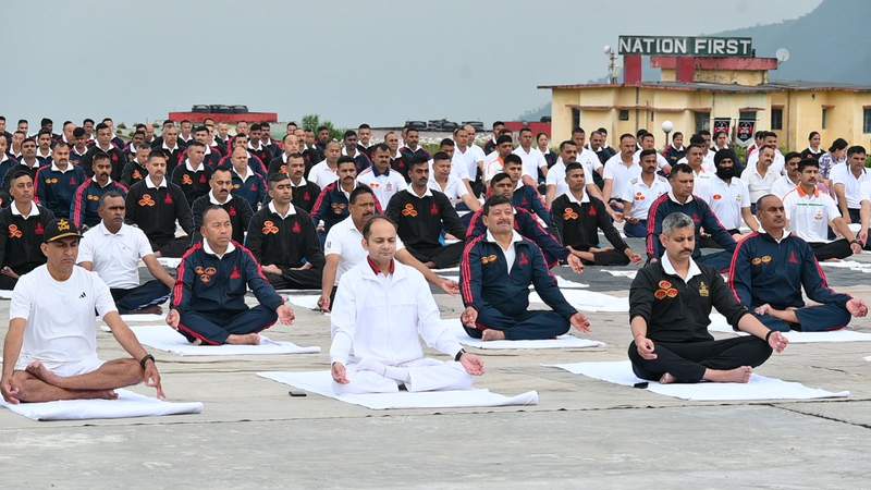 Image from: Assam Rifles celebrates 12th International Day of Yoga across Nagaland
