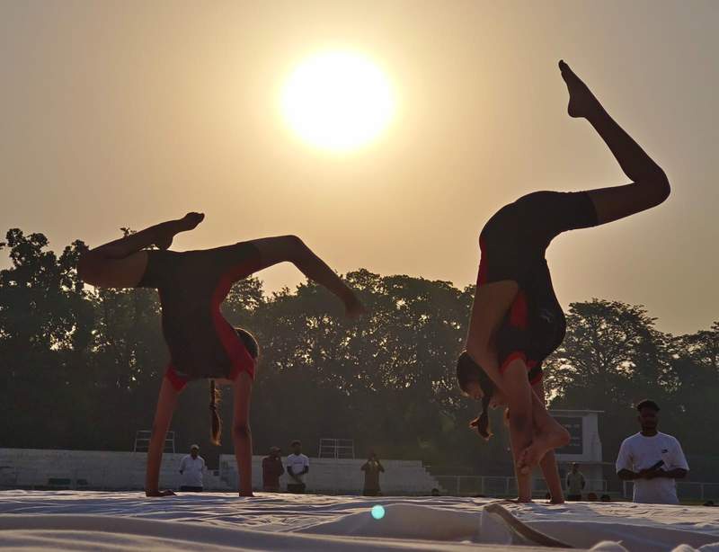 Image from: 12th International Yoga Day: Stretching towards wellness