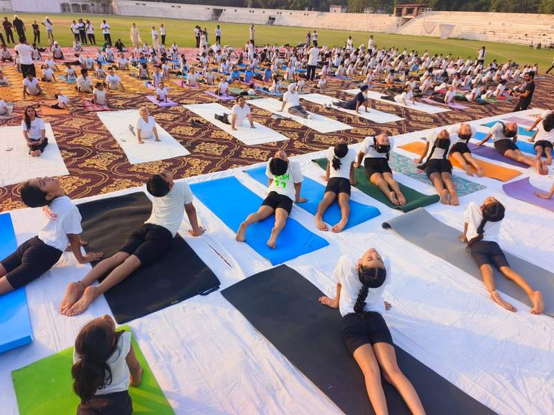 Image from: 12th International Yoga Day: Stretching towards wellness