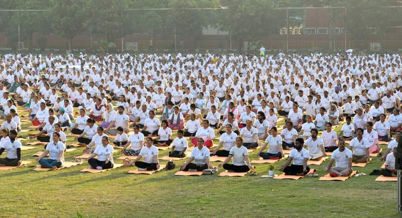 Image from: 12th International Yoga Day: Stretching towards wellness