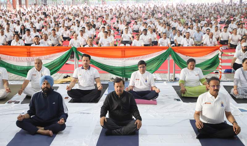 Image from: 12th International Yoga Day: Stretching towards wellness