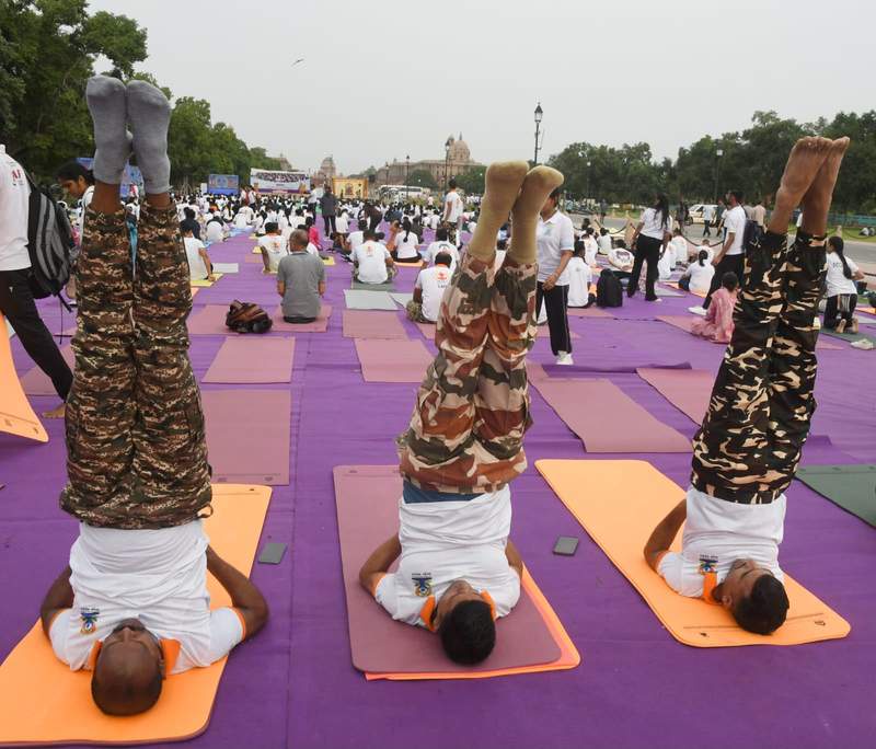 Image from: 12th International Yoga Day: Stretching towards wellness