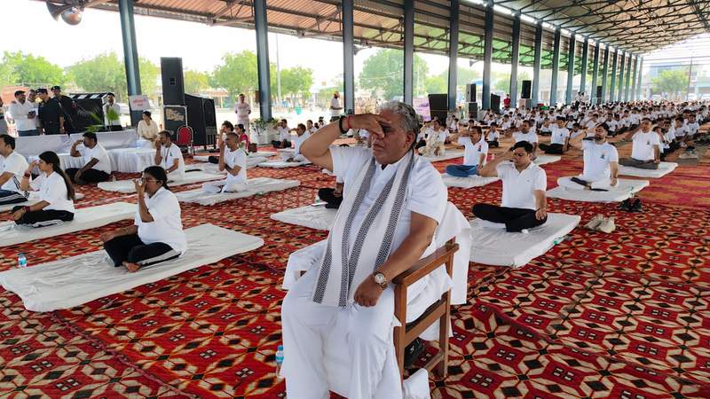 Image from: 12th International Yoga Day: Stretching towards wellness