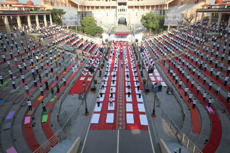 Image from: 12th International Yoga Day: Stretching towards wellness