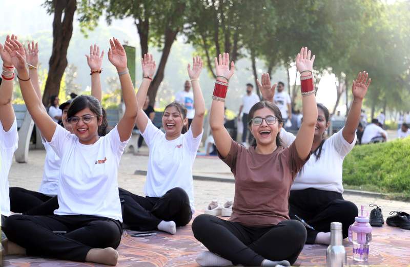 Image from: 12th International Yoga Day: Stretching towards wellness