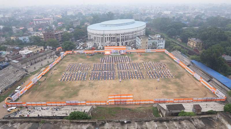 Image from: West Bengal embraces International Yoga Day spirit across statewide urban, rural venues