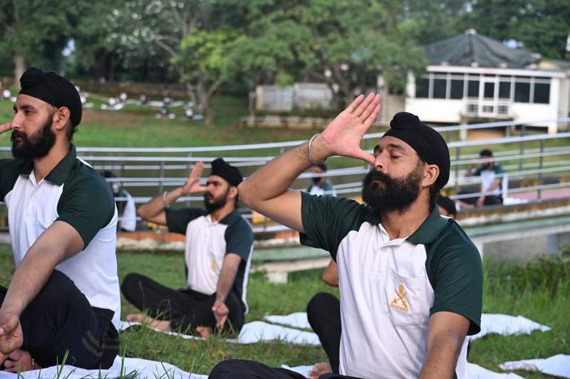 Image from: Indian Army celebrates International day of Yoga at Agartala, promoting 'Yoga for healthy ageing' in harmony with nature