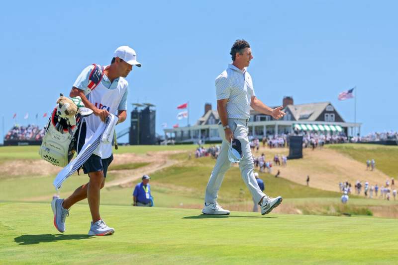Image from: TV cameras catch what frustrated Rory McIlroy said after terrible shot during US Open final round