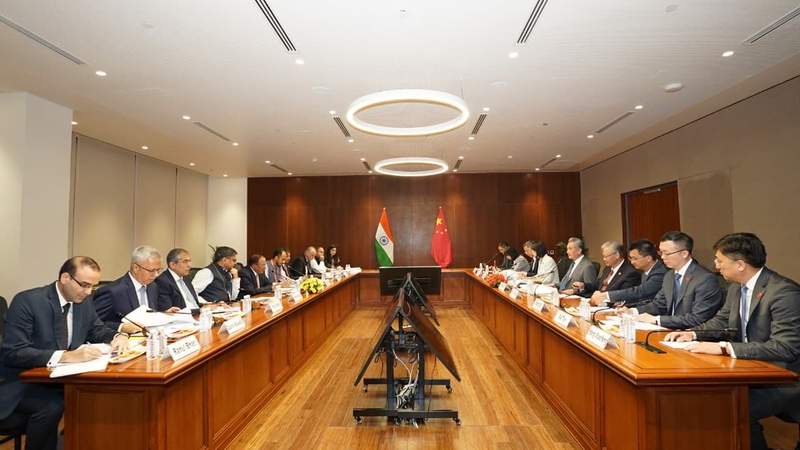 Image from: "China supports India in fulfilling its responsibilities as BRICS Chair": Wang Yi on meeting Ajit Doval at BRICS NSA meeting