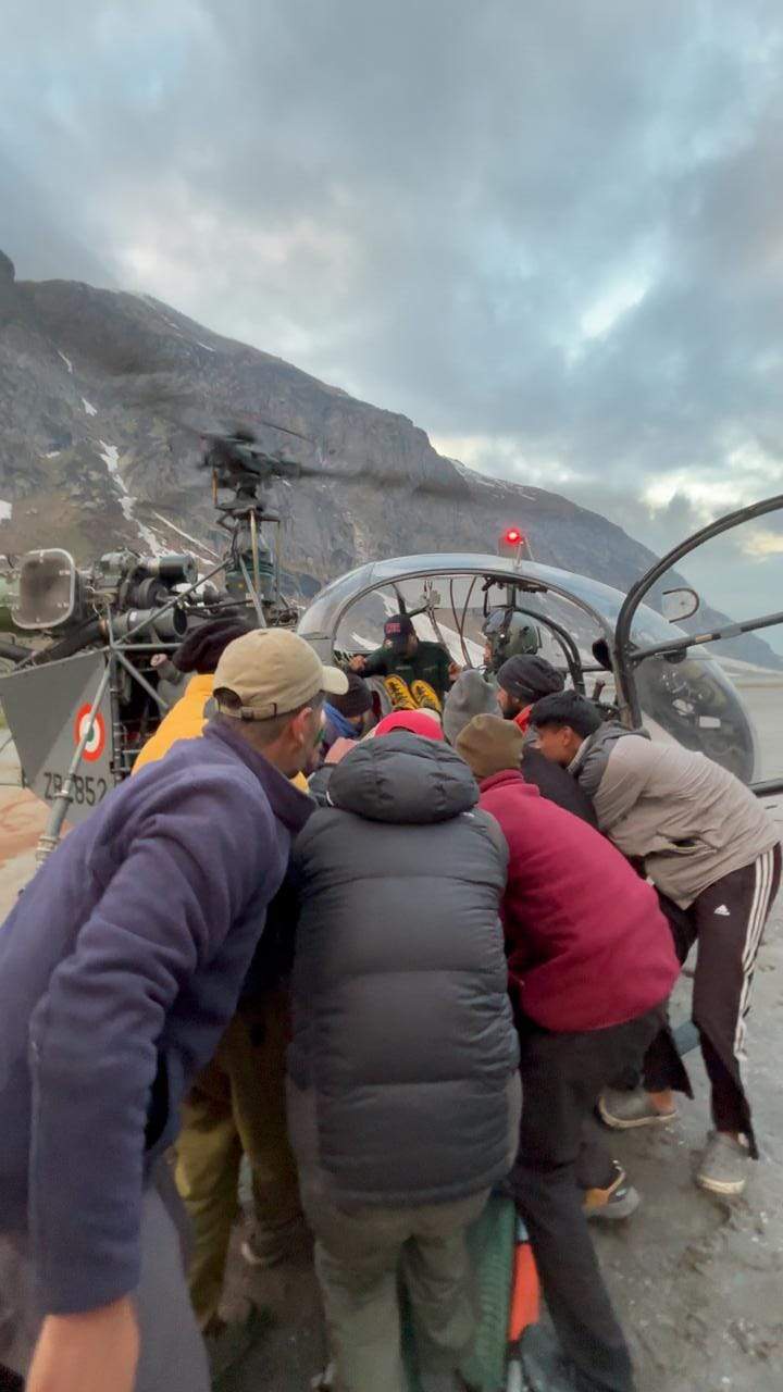 Image from: NCC Mount Deo Tibba expedition team rescues critically injured British cinematographer in daring high-altitude operation