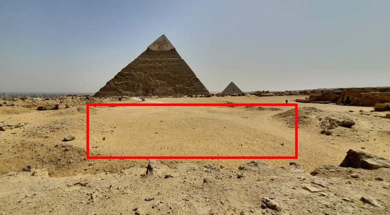 Image from: Archaeologists Uncovered a Mysterious Underground Structure Buried Beneath the Sand Near the Great Pyramid