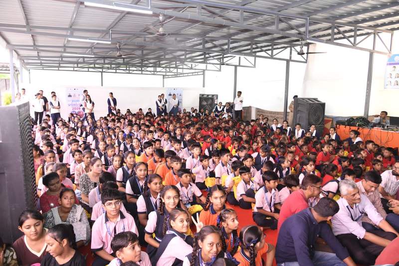 Image from: Harsh Sanghavi hails 'Shala Praveshotsav' initiative, says "it provides equal opportunities to underprivileged children"