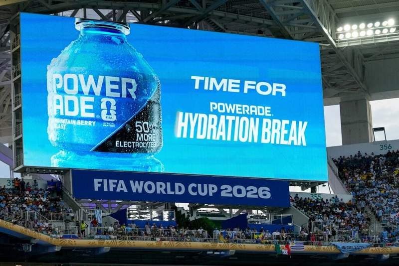 Image from: FIFA president Gianni Infantino denies World Cup hydration breaks are about money