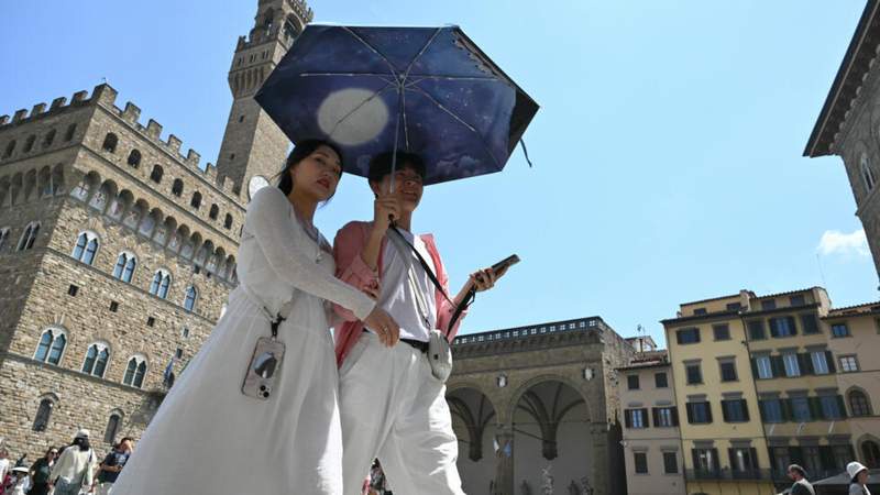 Image from: Baking heatwave gives Europe no respite