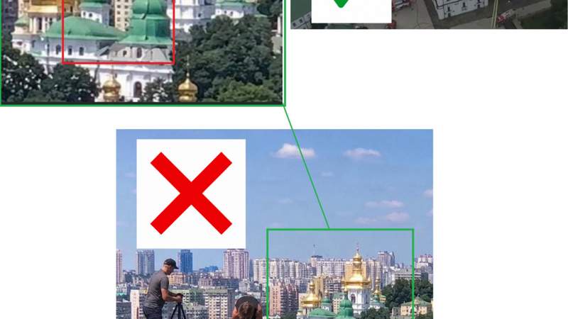 Image from: Pro-Russian accounts share fake proof that Ukraine is behind the burning of Kyiv cathedral