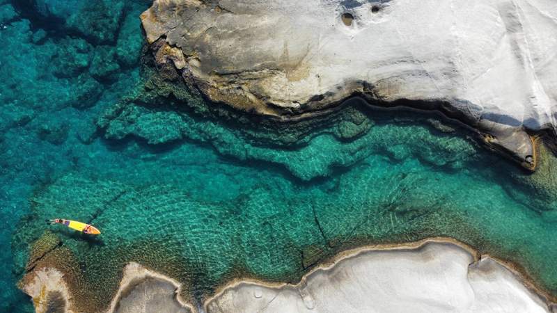 Image from: In Greece, this beach on the island of Milos feels like walking on the Moon (and it makes all the others look ordinary)