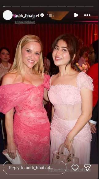 Image from: The Kerala Story 2' actor Adti Bhatia meets Hollywood star Reese Witherspoon at 'Elle' event in New York
