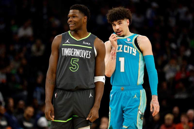 Image from: Six years before trading for LaMelo Ball, Timberwolves picked Anthony Edwards over him due to US President remarks