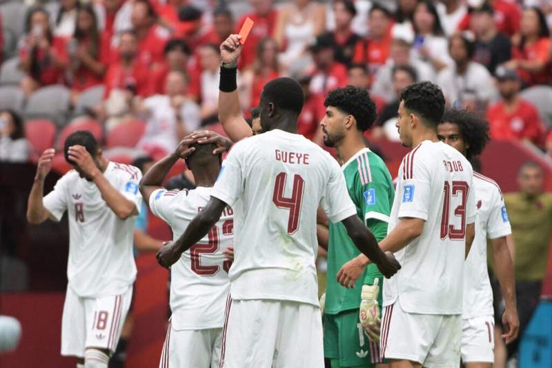 Image from: Qatar player who ended Canada star Ismael Kone’s World Cup with horror challenge given lengthy ban