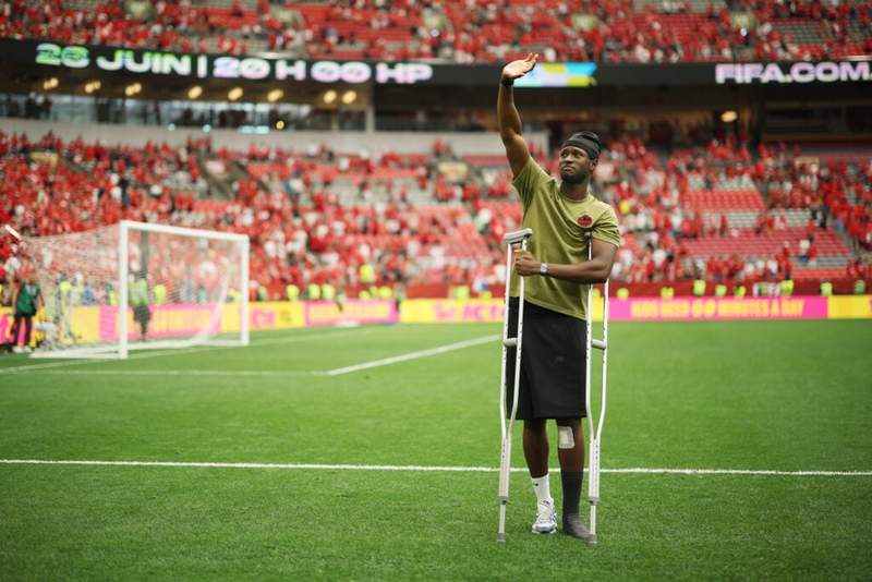 Image from: Ismael Kone speaks to Canada teammates for the first time after World Cup ending injury