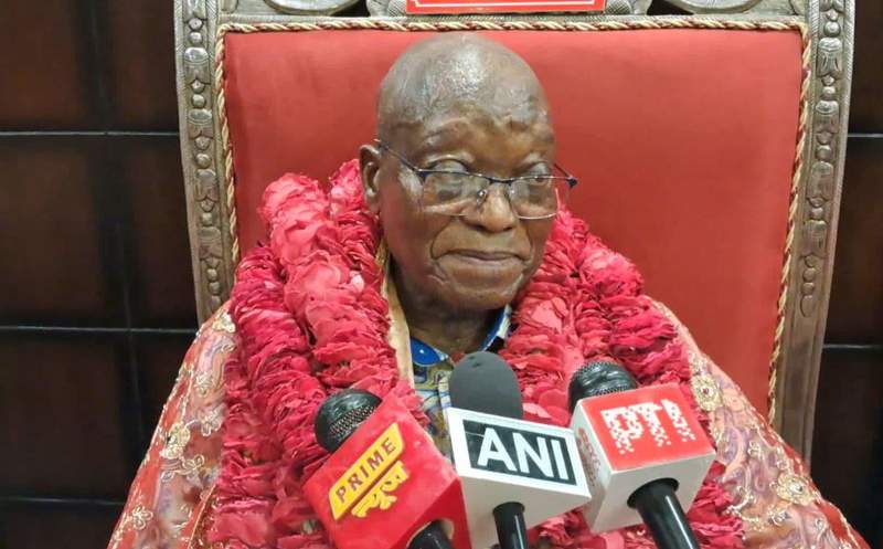 Image from: Haridwar: Former South African President Jacob Zuma offers prayers at Dakshin Kali temple