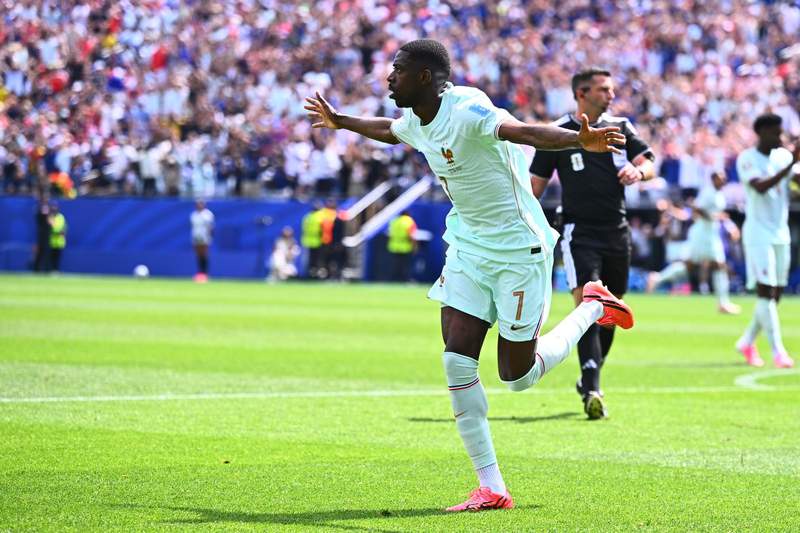 Image from: Dembélé treble as France beat Norway to top spot, Senegal hopeful