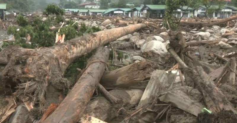 Image from: Arunachal Pradesh: Search, rescue operations continue for 4 missing people following flash flood at NEEPCO Colony