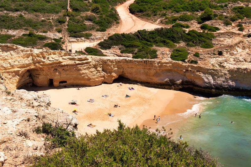 Image from: In the Algarve, this secret cliff-fringed beach is considered one of the most beautiful in Portugal
