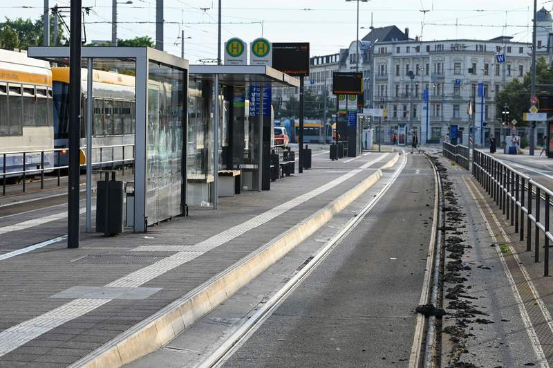 Image from: Resumption of Leipzig trams delayed due to heat