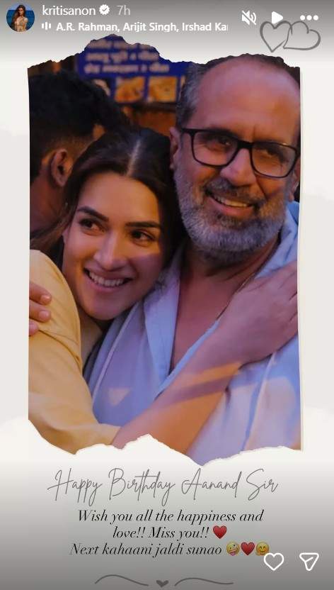 Image from: "Next kahaani jaldi sunao": Dhanush, Kriti Sanon send birthday wishes to their 'Tere Ishk Mein' director Aanand L Rai