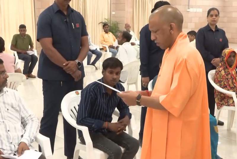 Image from: UP: CM Yogi Adityanath holds 'Janta Darshan' in Lucknow, listens to public grievances