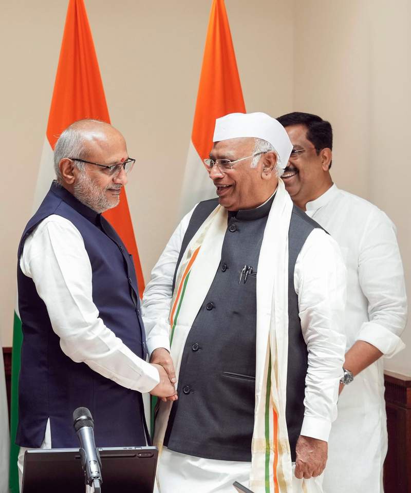 Image from: "Matter of pride and responsibility": Mallikarjun Kharge expresses gratitude after oath as Rajya Sabha Member, pledges strong opposition coordination