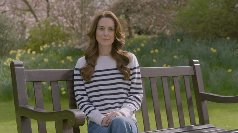 Image from: Princess of Wales admits she is ‘grateful to be here’ in new video